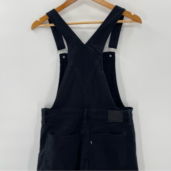 Levi's High Waist Straight Leg Black Overalls Size 30 - Picture 6 of 13